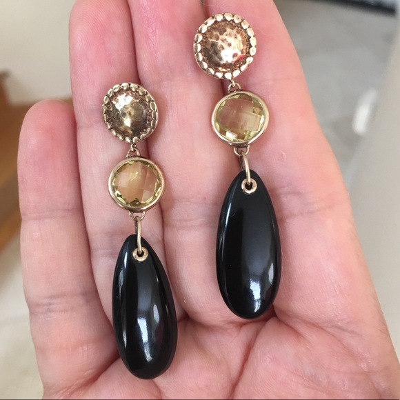 Vintage Jewelry - Michael Valitutti signed citrine sterling earrings